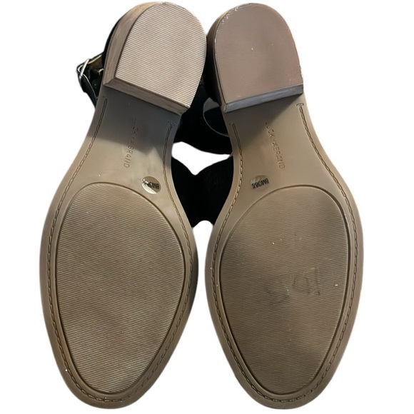 Lucky Brand Baxley Bootie Sandal Black Suede with Heel Size 8 - Picture 7 of 8
